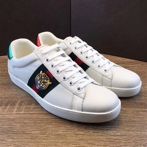 gucci high top tiger white|gucci men's shoes.